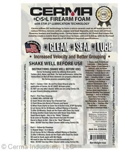 CSL Firearm Foam Label