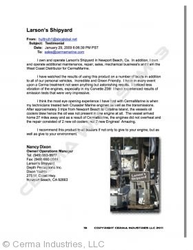 Testimonial - Larson's Shipyard