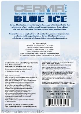 Cerma Blue Ice Qt Label Back